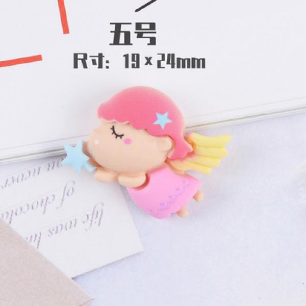 10pcs Mixed Resin Angel Slime Charms for DIY Crafts